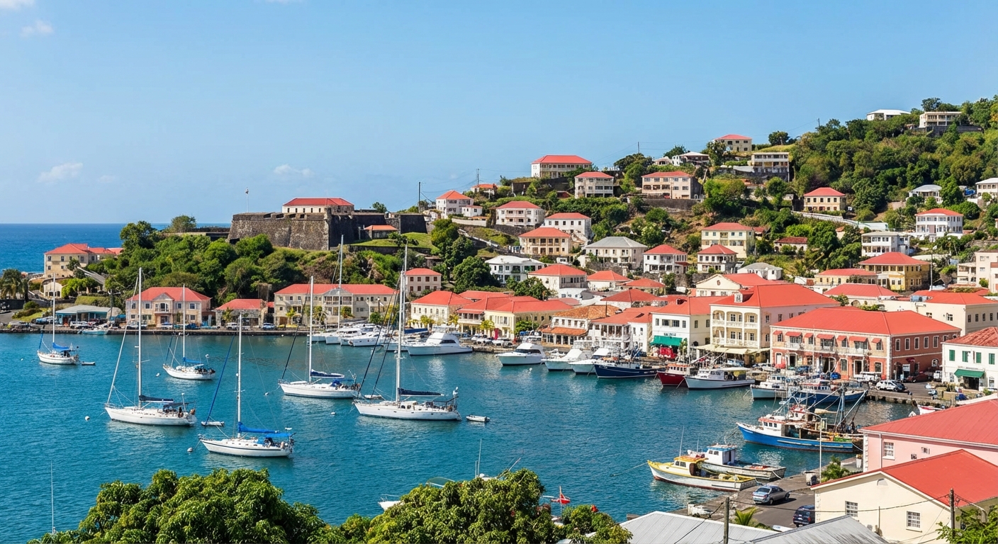 Travel guide cover for Grenada