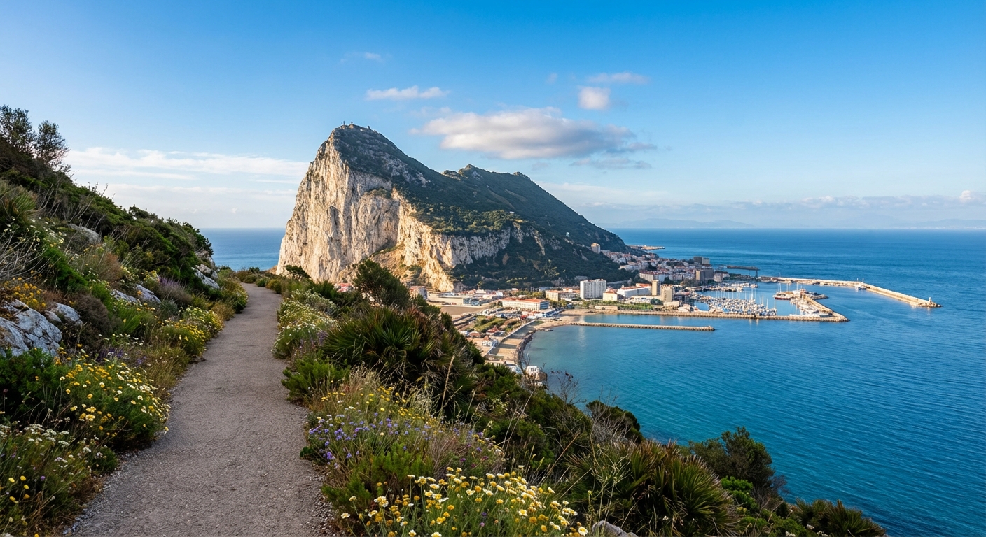 Travel guide cover for Gibraltar