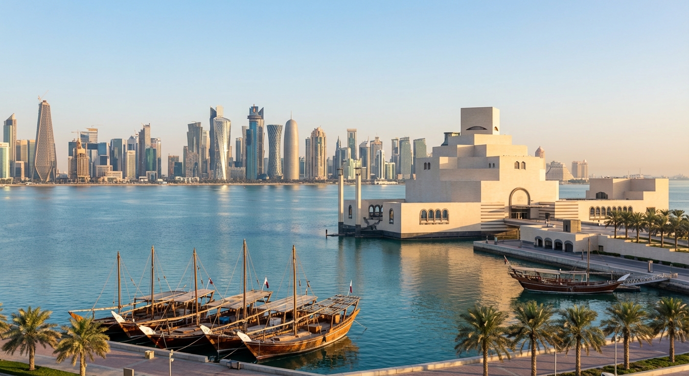 Travel guide cover for Qatar