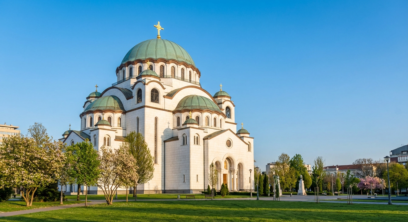 Travel guide cover for Serbia