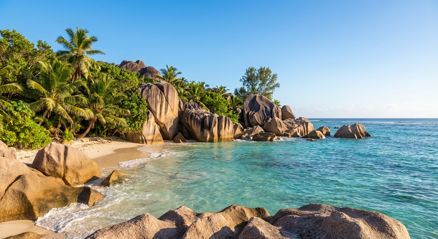 Travel guide cover for Seychelles