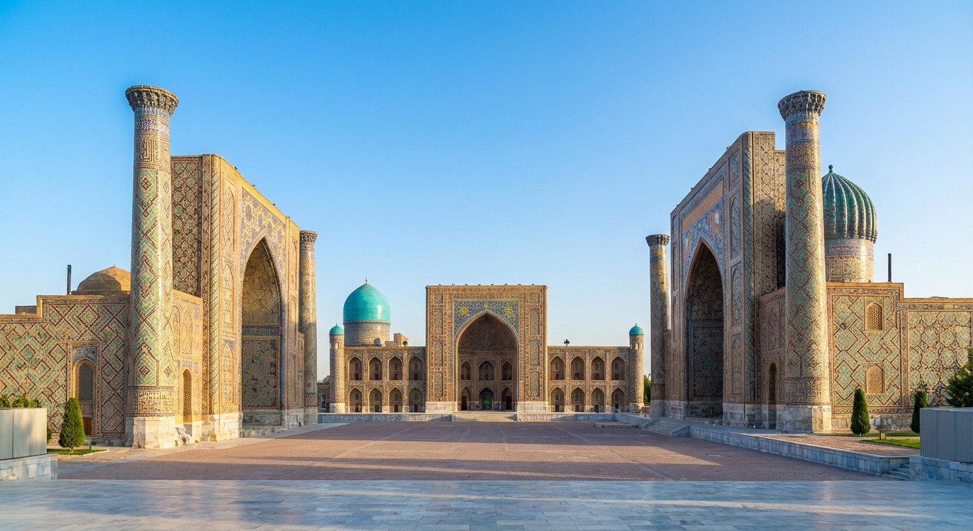 Travel guide cover for Uzbekistan